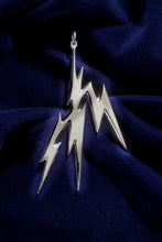 Load image into Gallery viewer, LIGHTNING TRI BOLT PRIME (MAJESTIC SIZE)– STERLING SILVER PENDANT WITH 21″ ELEGANT STERLING SILVER CHAIN