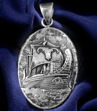 Load image into Gallery viewer, ARGO/ACHILLES TWO SIDED - STERLING SILVER PENDANT WITH ELEGANT 21″ STERLING SILVER CHAIN