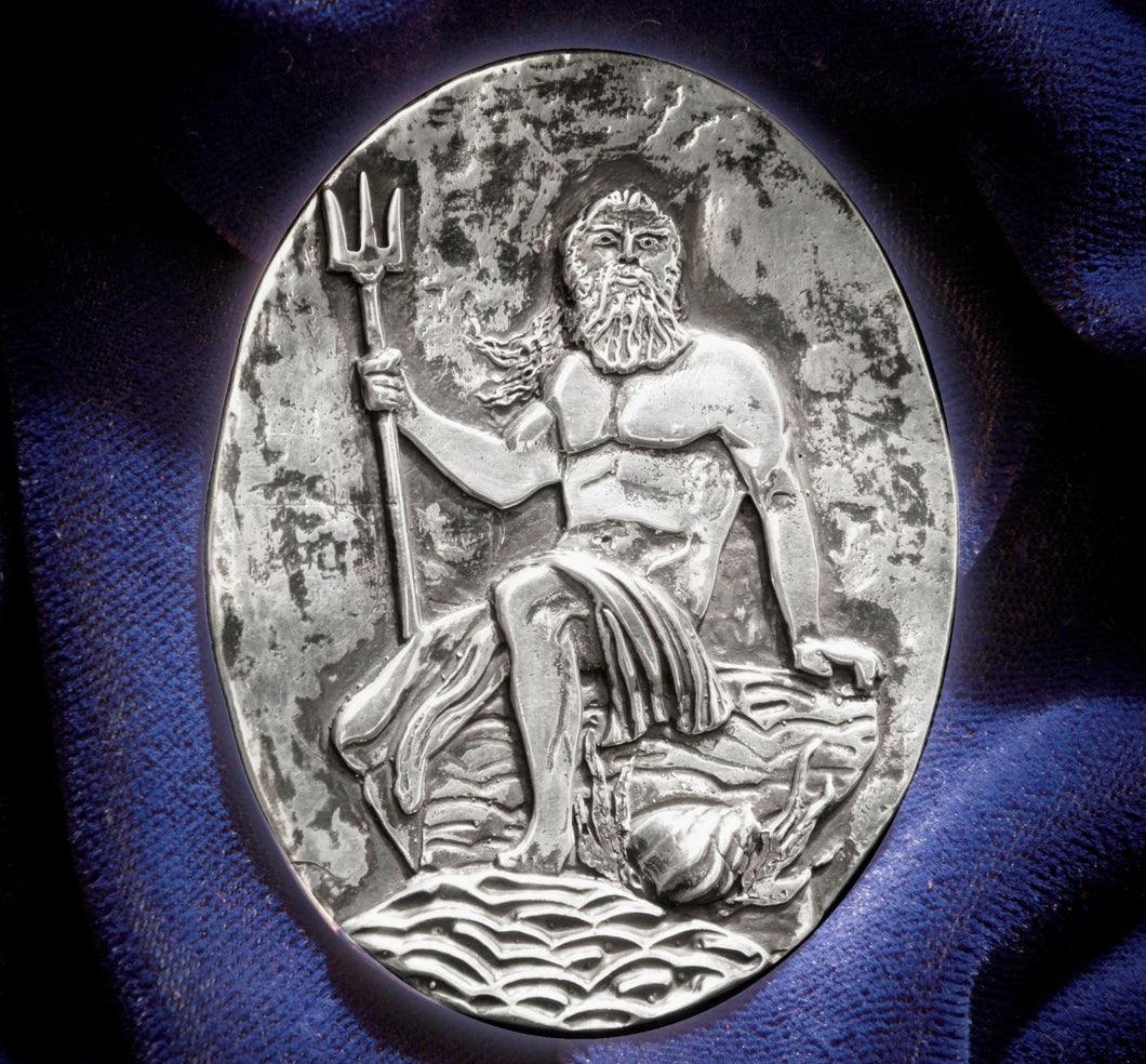 POSEIDON – STERLING SILVER PENDANT WITH ELEGANT 21″ STERLING SILVER CHAIN
