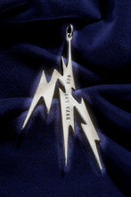 Load image into Gallery viewer, LIGHTNING TRI BOLT – STERLING SILVER PENDANT WITH ELEGANT 21″ STERLING SILVER CHAIN
