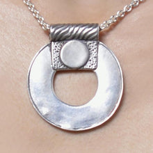 Load image into Gallery viewer, ETERNITY – STERLING SILVER PENDANT WITH ELEGANT 21″ STERLING SILVER CHAIN
