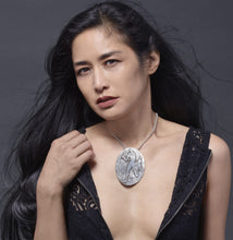 Load image into Gallery viewer, HUNTERS – STERLING SILVER PENDANT WITH ELEGANT 21″ STERLING SILVER CHAIN
